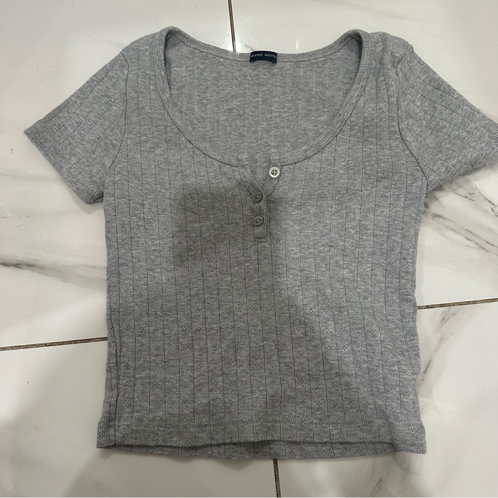 Brandy Melville Gray Crop Top